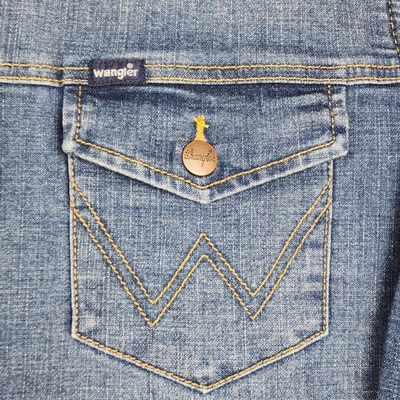 Wrangler Women's Retro Denim Jacket Sherpa Lined Western Large Excellent Cond. - Picture 5 of 13
